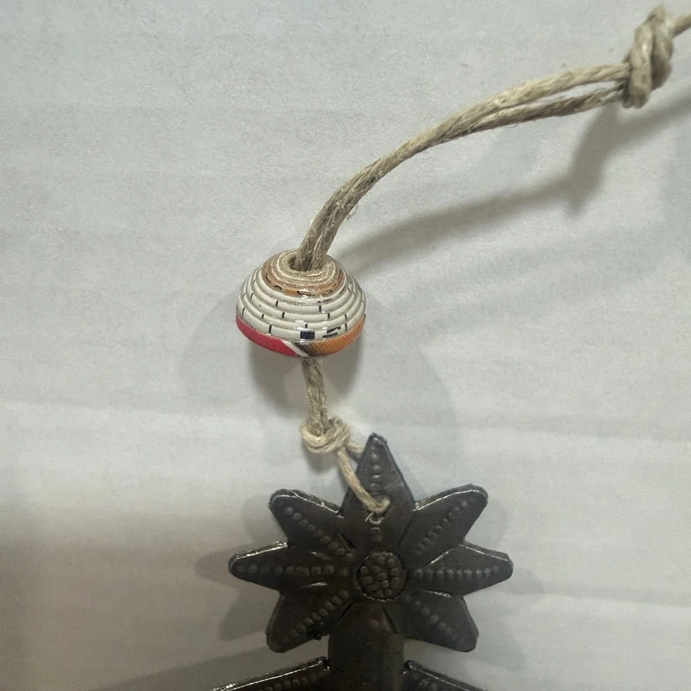 Haitian Metal Art Nativity Ornament Recycled Steel Star of Bethlehem Handmade